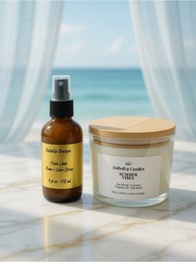 Fresh Caribbean Linen Sanctuary 16oz Caribbean Breeze Candle & Linen Spray